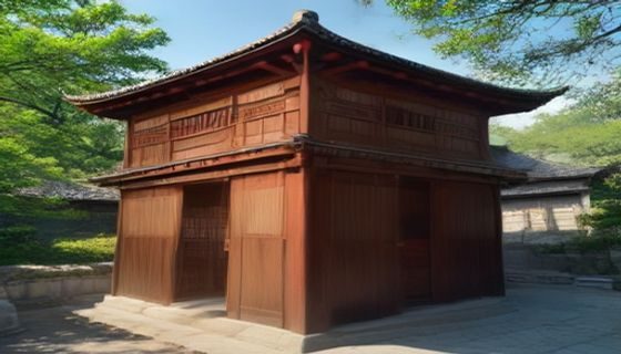 琉璃川入口吊桥俯瞰机位，广角镜头拍摄溪谷全景，吊桥木结构与翠绿溪谷形成框架构图